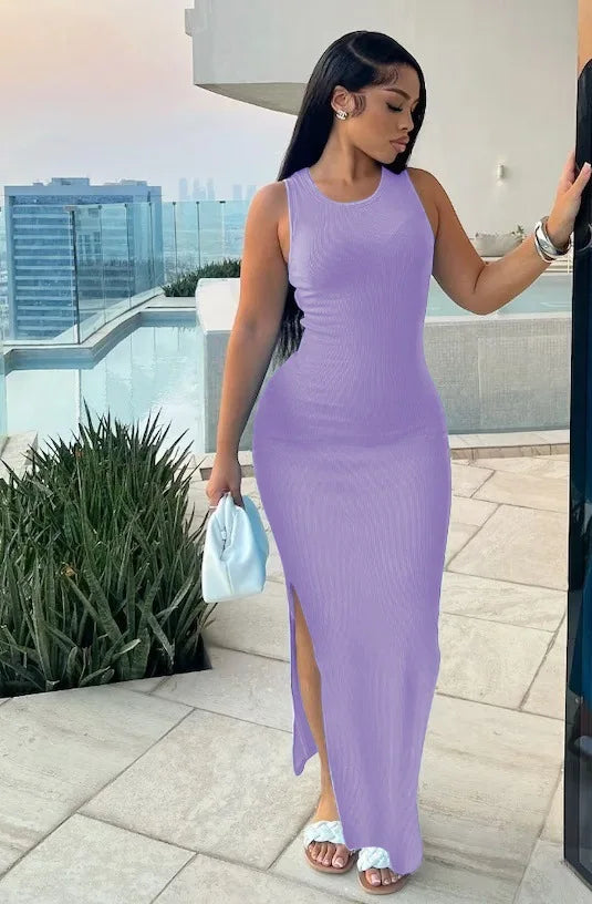 Ribbed Bodycon Maxi Dress