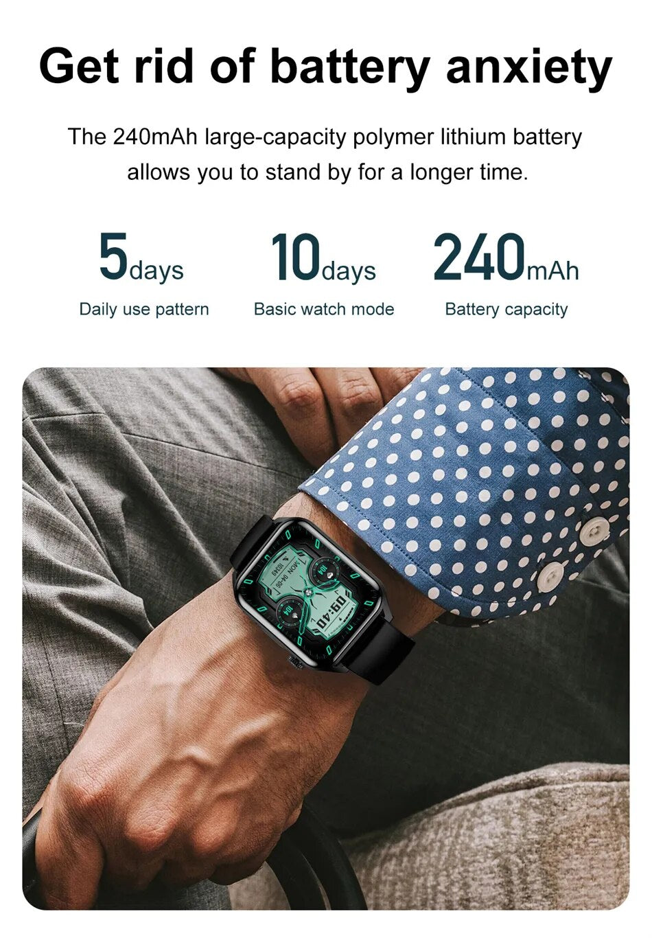 TIMESENSE SMART WATCH for Men/Women, Bluetooth Call Waterproof... ANDROID/IOS XIOAMI