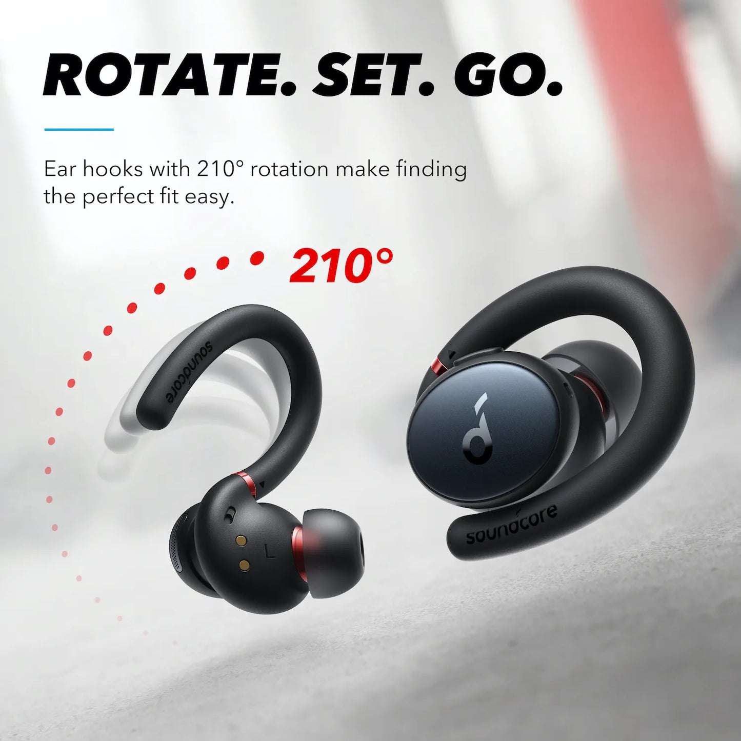 ORIGINAL Anker Soundcore Sport X10 Bluetooth 5.2 Headphones Sports Rotating Ear Hooks Deep Bass IPX7 Waterproof Sweatproof Sport Earbuds