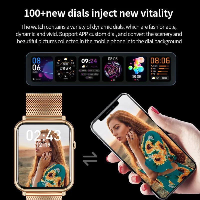 Smartwatch. Full Touch Screen, Sports Fitness Watches, Bluetooth, Calls & more
