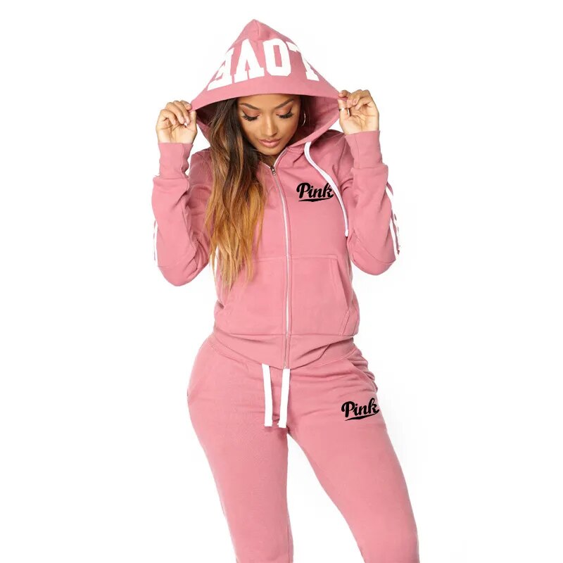 New Women’s ❄️ Sweatshirt for the WINTER Set Hot Sale Fashion Zip 2 Pieces Suit High Quality Casual  Woman Pants Jogging Outfit