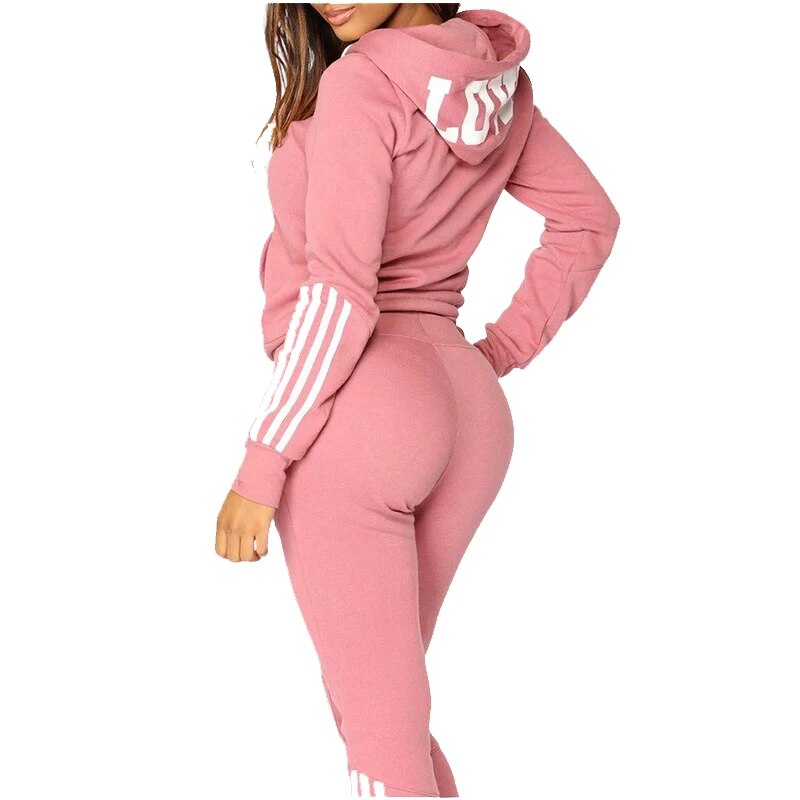 New Women’s ❄️ Sweatshirt for the WINTER Set Hot Sale Fashion Zip 2 Pieces Suit High Quality Casual  Woman Pants Jogging Outfit