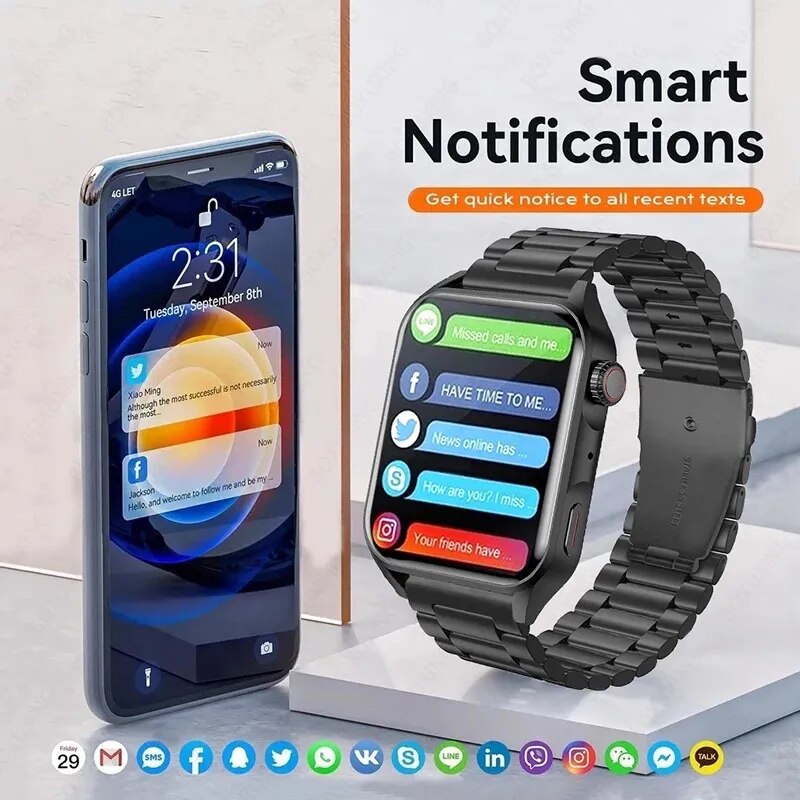 TIMESENSE SMART WATCH for Men/Women, Bluetooth Call Waterproof... ANDROID/IOS XIOAMI