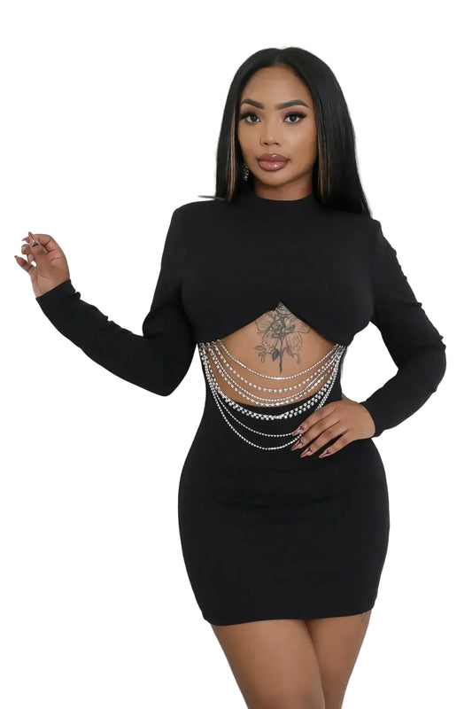 Class Simple Hot Women Fashion LONG Full Sleeve Elegant O-neck Mini Dress Summer Pearl String Class Chic Chec choc Party & Night Club Party Vestidos