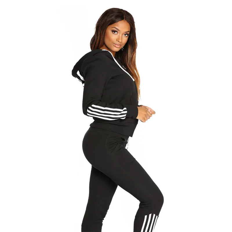 New Women’s ❄️ Sweatshirt for the WINTER Set Hot Sale Fashion Zip 2 Pieces Suit High Quality Casual  Woman Pants Jogging Outfit