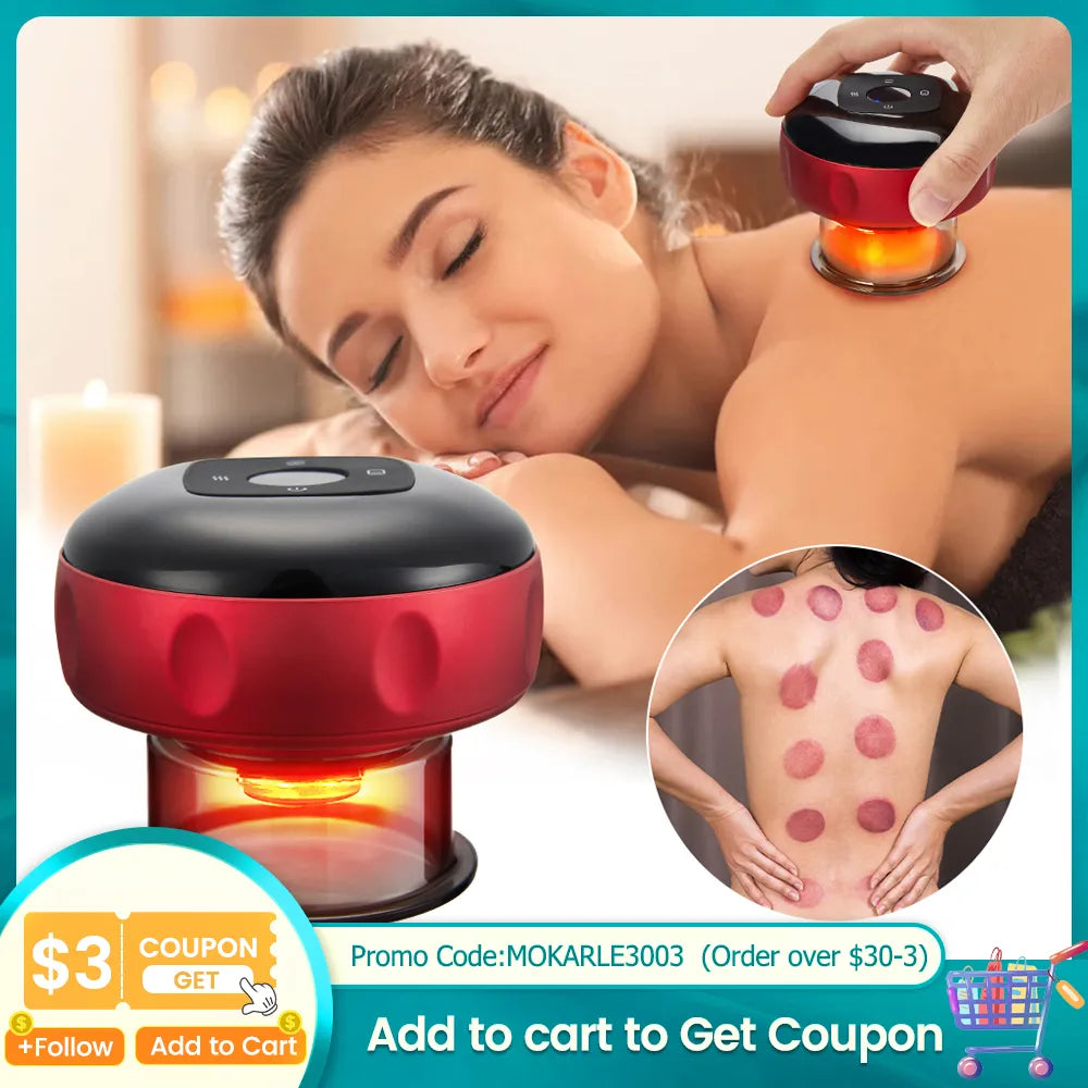 Electric Vacuum Cupping (2.0) for Anti-Cellulite & Fat Burning. Slimming Therapy Massager