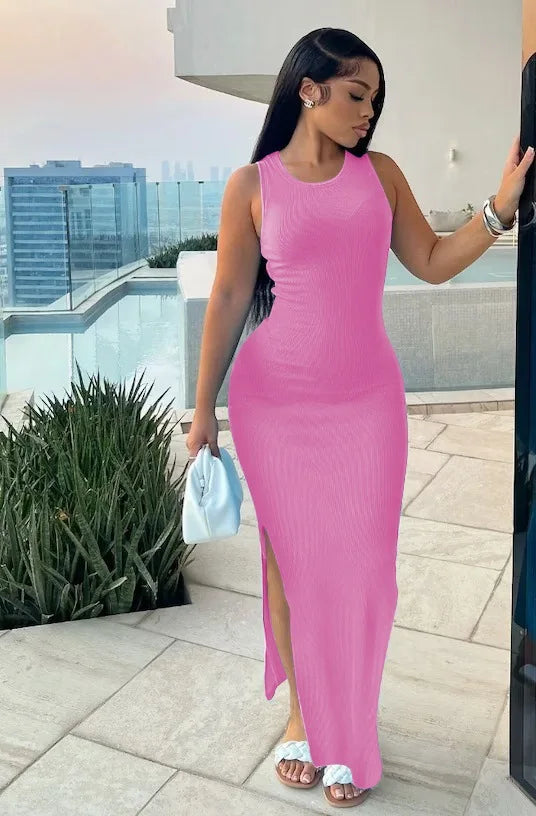 Ribbed Bodycon Maxi Dress