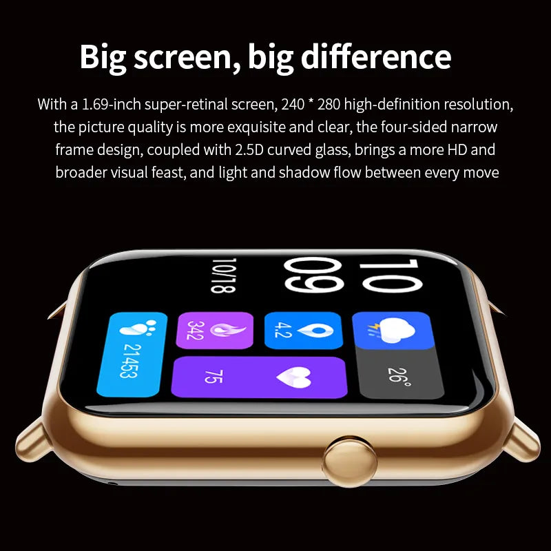 Smartwatch. Full Touch Screen, Sports Fitness Watches, Bluetooth, Calls & more