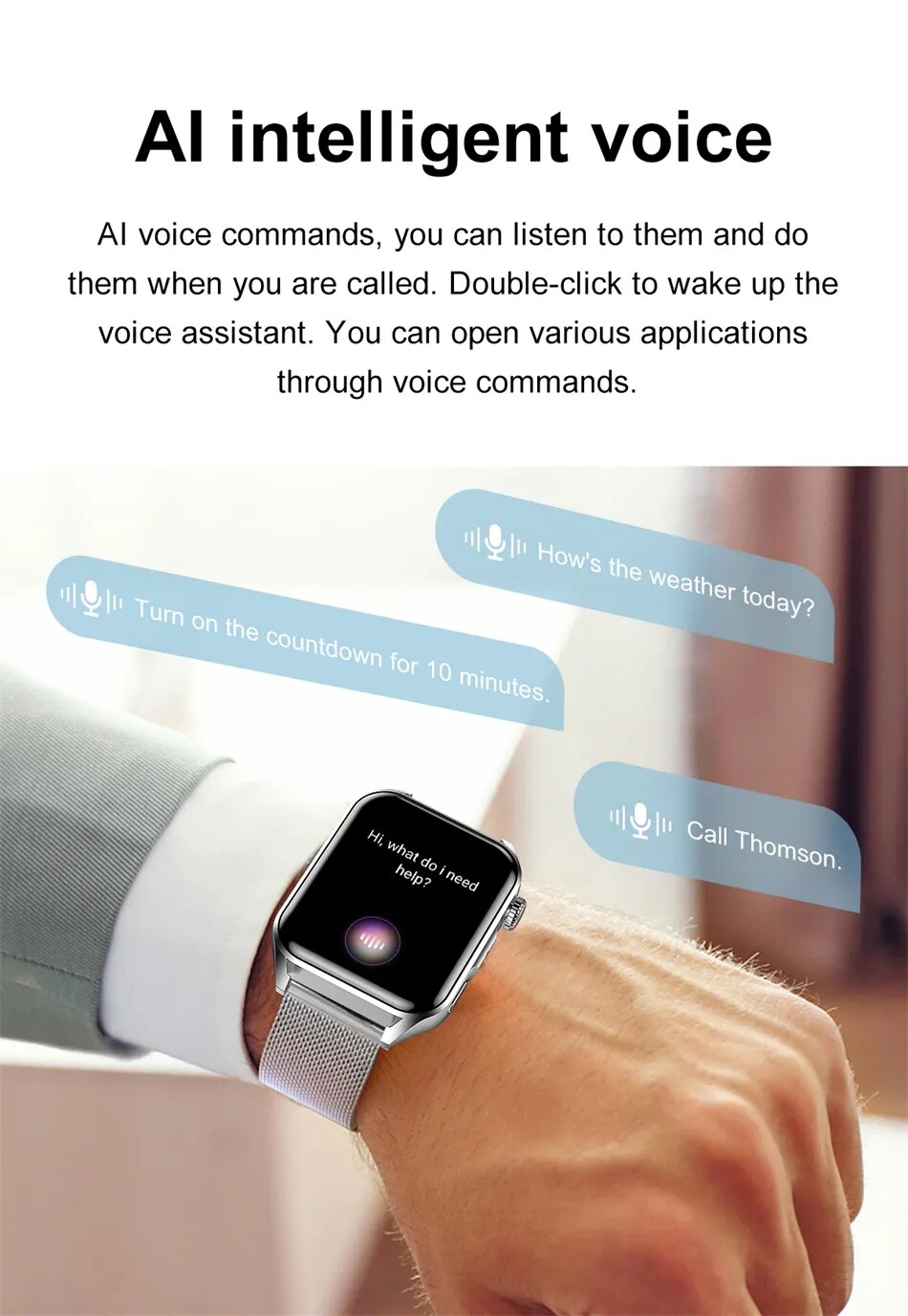 TIMESENSE SMART WATCH for Men/Women, Bluetooth Call Waterproof... ANDROID/IOS XIOAMI
