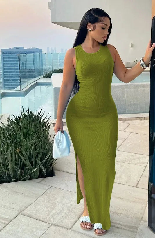Ribbed Bodycon Maxi Dress